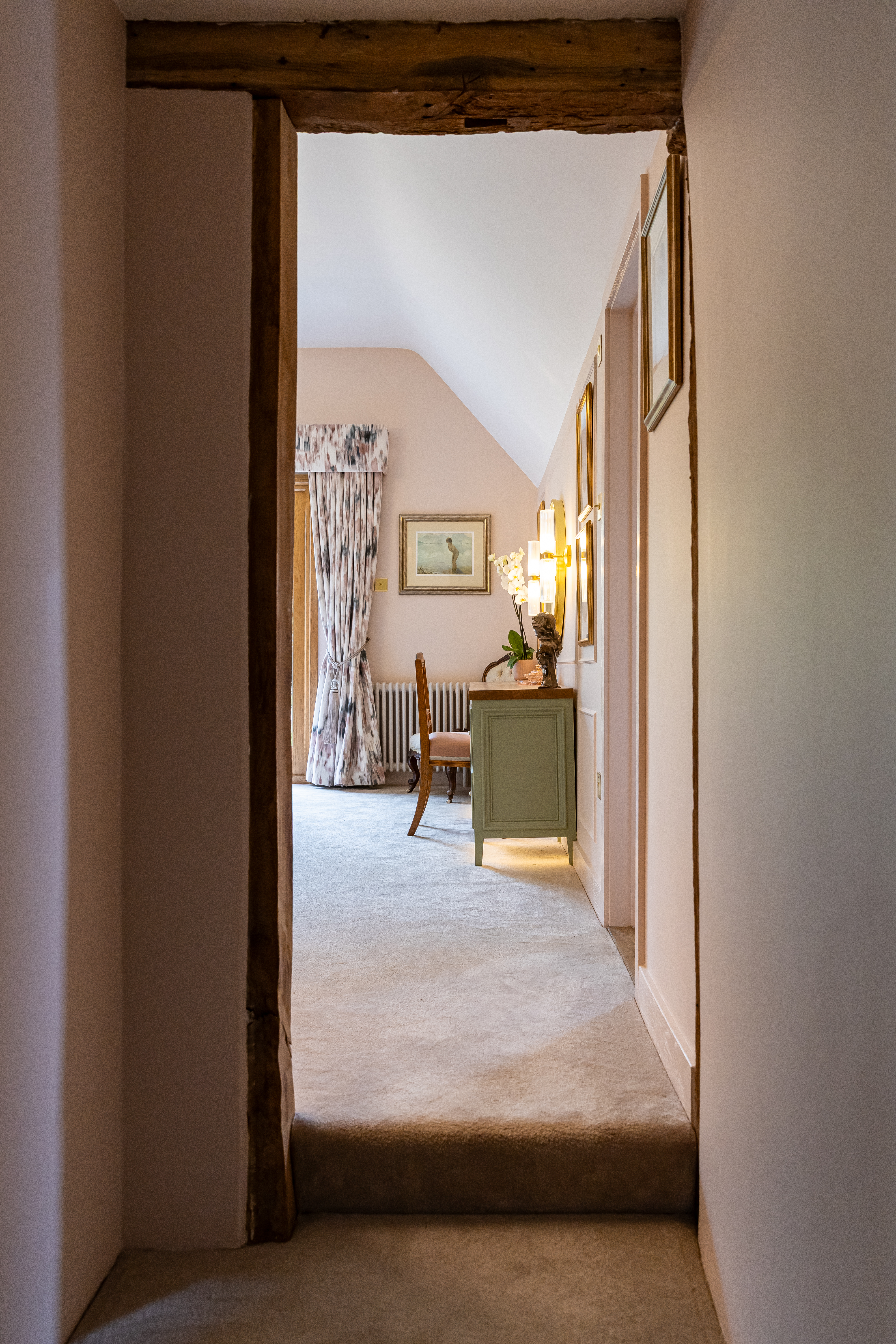 View of the bespoke dressing table from the dressing room