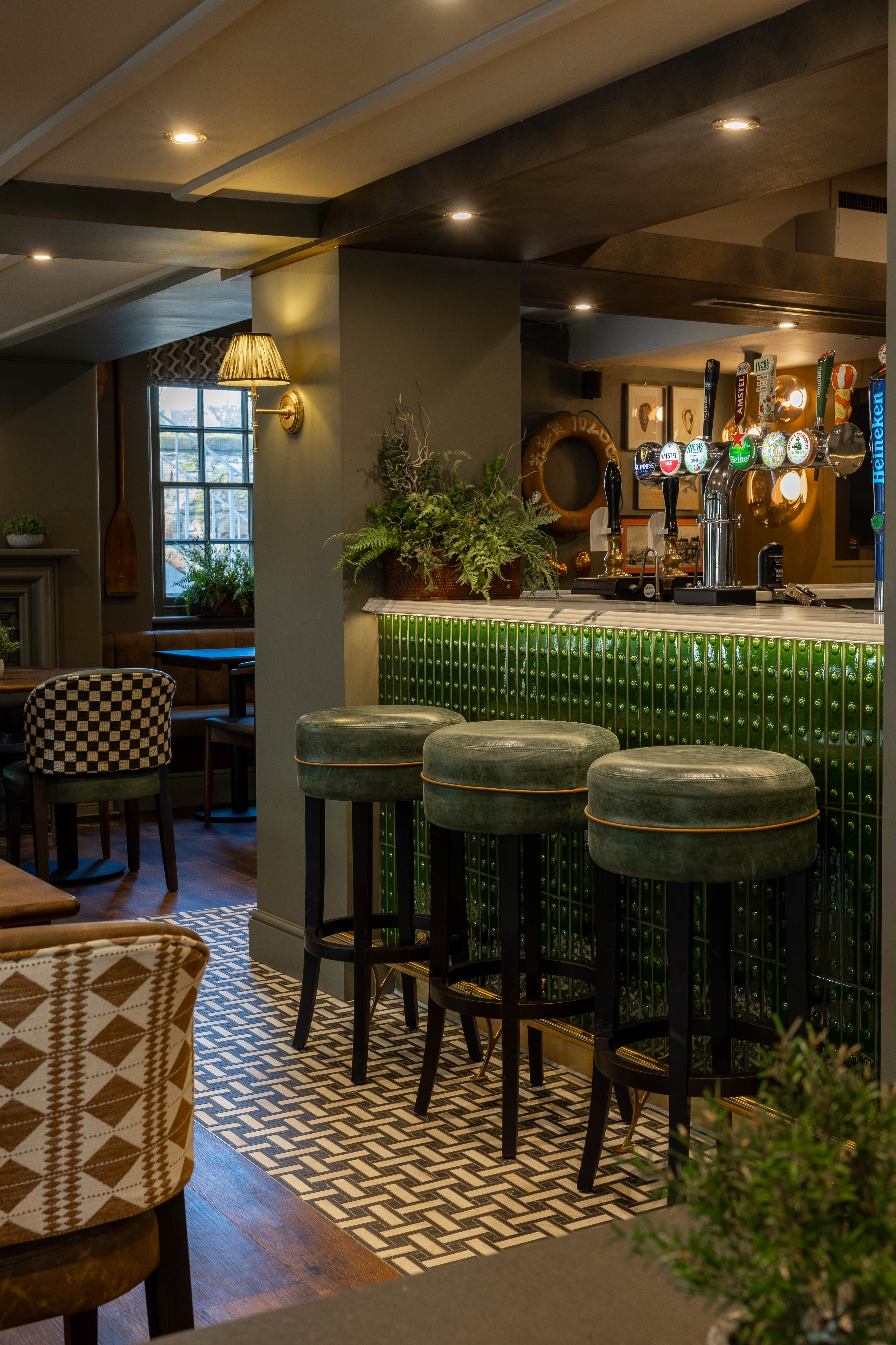 Tiled Bar with Seating