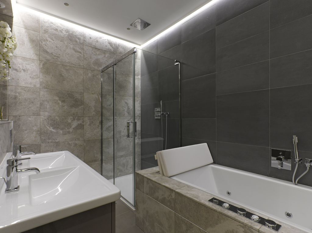 Family bathroom spa and massage bath