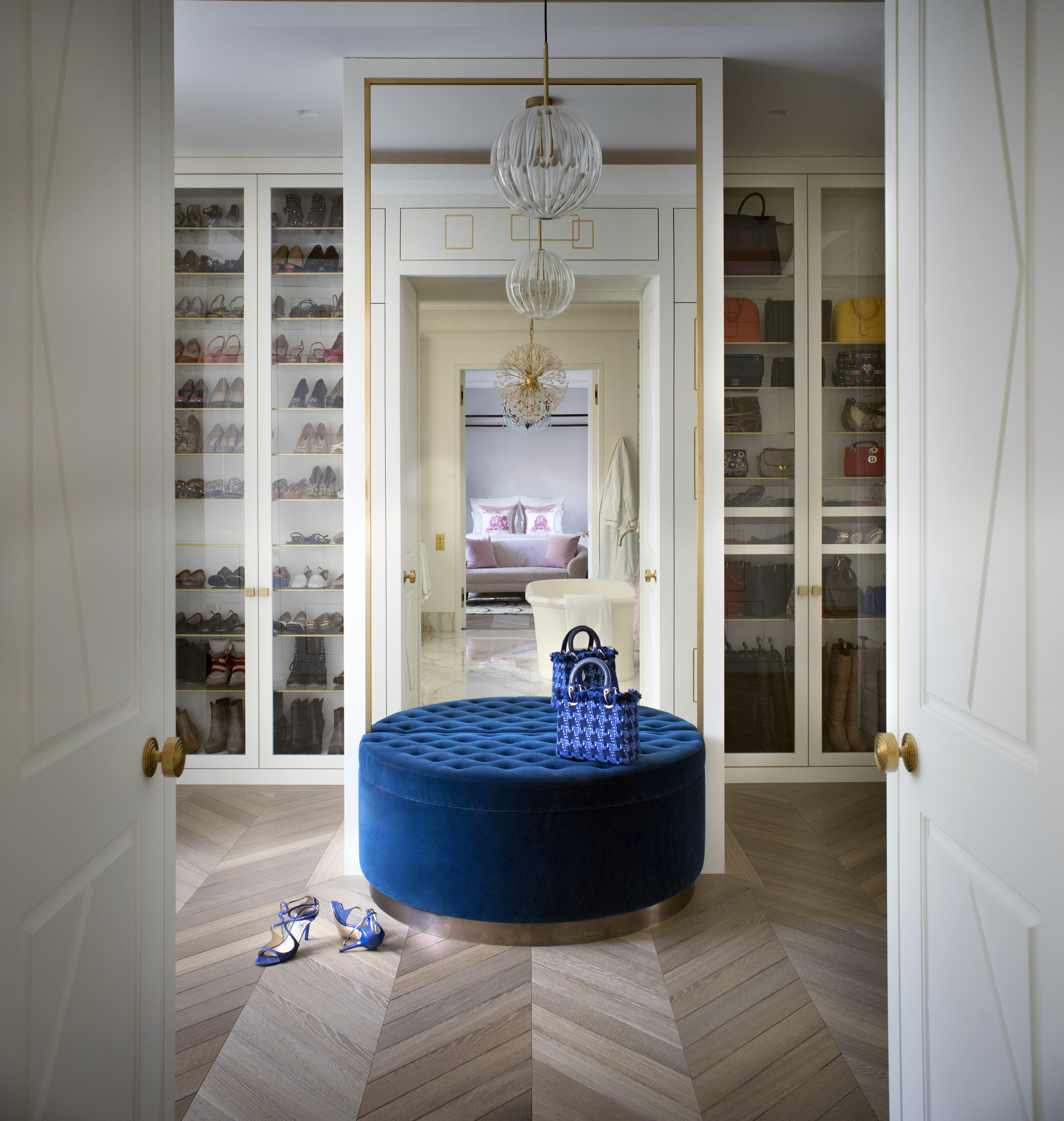 a glamorous dressing room